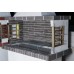 Garden bbq set: With counter – sink, grill without coating and with black – grey firebrick